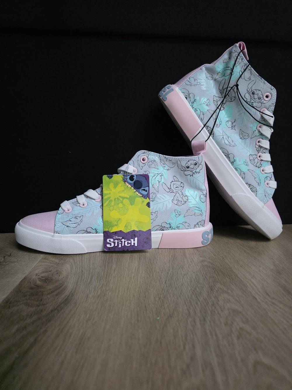 Stitch & Angel Disney Ground Up Canvas High Top Sneakers Size 9 NWT - Picture 3 of 13